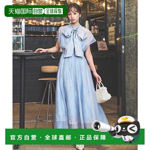 1h可退 日本直邮Swingle 女装 2WAY飘逸蕾丝半透明连衣裙 可拆卸