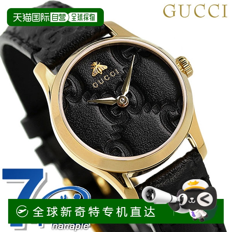 日本直邮Gucci 女士手表G Timeless 石英腕表GUCCI YA126581A黑色