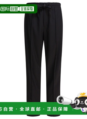 1h可退 香港直邮valentino 华伦天奴 男士 黑色初剪羊毛裤子 7V3R