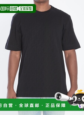 1h可退 香港直邮FENDI 男士T恤 FAF755AR5GF0GME AW2025 黑色 T-s