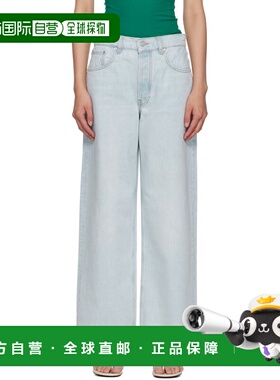 1h可退 香港直邮潮奢 ANINE BING 女士 蓝色 Manon 牛仔裤 A06105