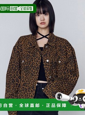 1h可退 日本直邮EMODA 女装 oversize盒型宽松豹纹夹克外套 04255