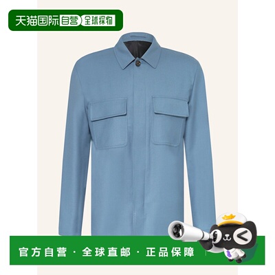 欧洲直邮LARDINI 男士夹克 100293558017000 CO 蓝色 Flannel ove