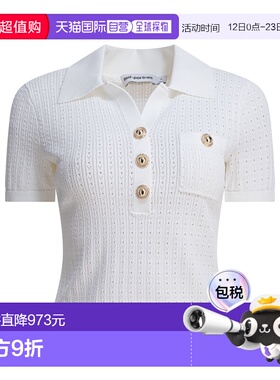 1h可退 香港直邮Self-Portrait 女士 白色粘胶纤维聚酯上衣 PF250