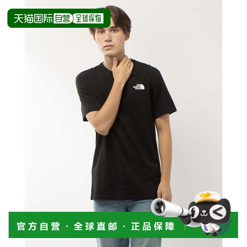 日本直邮 The North Face 红盒半袖T恤 带前后logo NF0A2TX2 红色 - 实物图