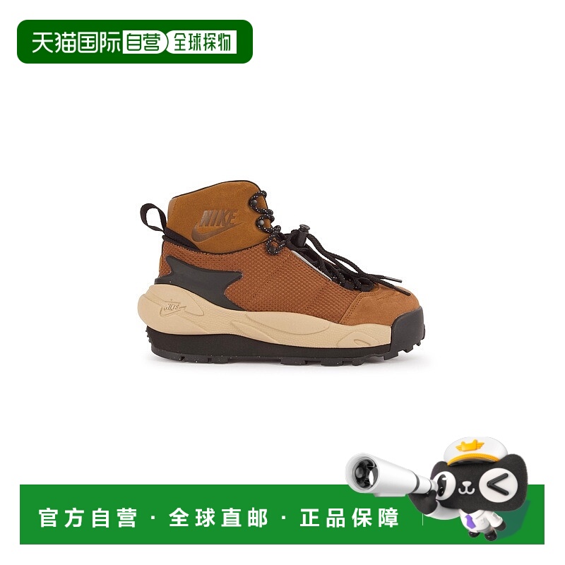 自营欧洲直邮Nike耐克 x Sacai联名系列浅英伦棕网眼织物户外机能