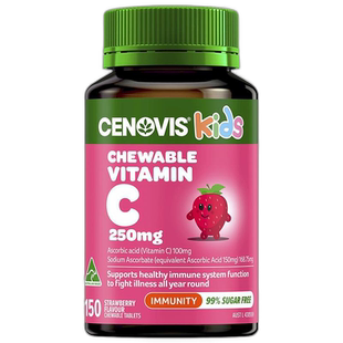 Cenovis儿童维生素C咀嚼片 250mg草莓味150片【临期】