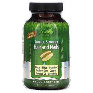 香港直发Irwin Naturals爱乐能液体软凝胶强健头发指甲营养60粒