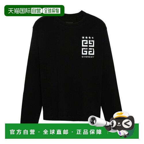 1h可退 香港直邮GIVENCHY 男士T恤 BM71KP3YEL001 SS2024 黑色 长