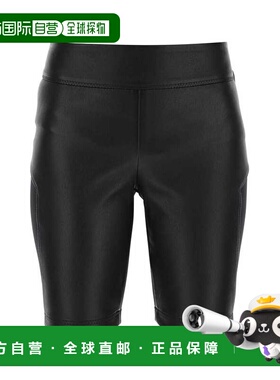 1h可退 香港直邮LOEWE 罗意威 女士 黑色皮革布织打底裤 S359Y54L