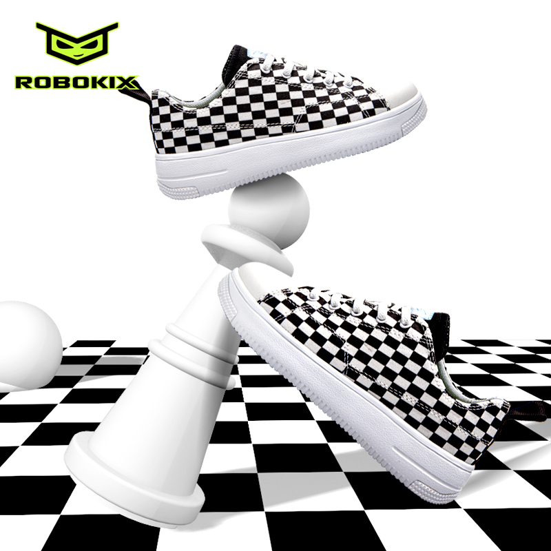 新款板鞋ROBOKIX轻便透气童鞋
