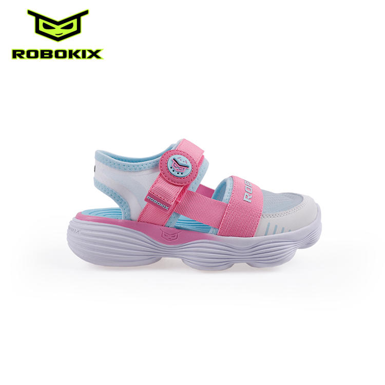 ROBOKIX夏款儿童凉鞋包头防撞轻薄网纱面透气