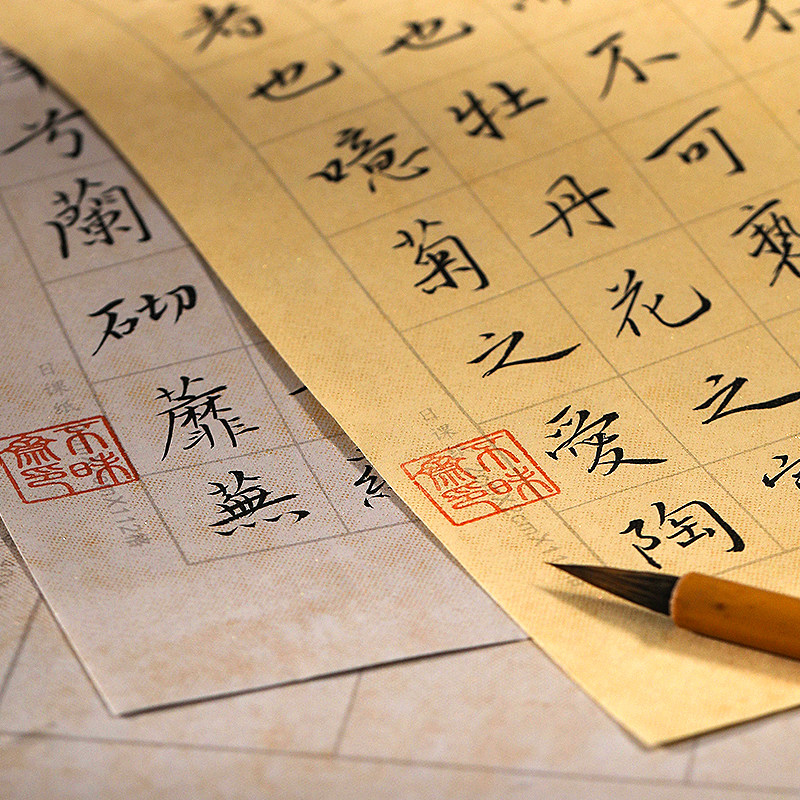 水云阁蜡染鎏金日课纸信笺纸手札小楷书法作品专用纸半生半熟方格宣纸初学者毛笔软笔硬笔行书楷书练习格子纸,文具电教/文化用品/商务用品,宣纸,淘宝优惠券,粉丝福利购,淘宝优惠卷