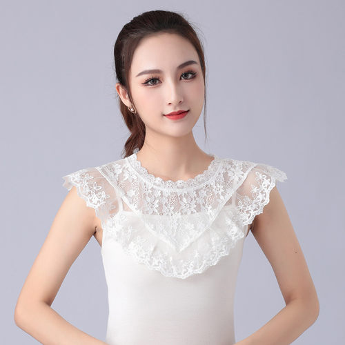 春夏蕾丝百搭风斗篷式假领子