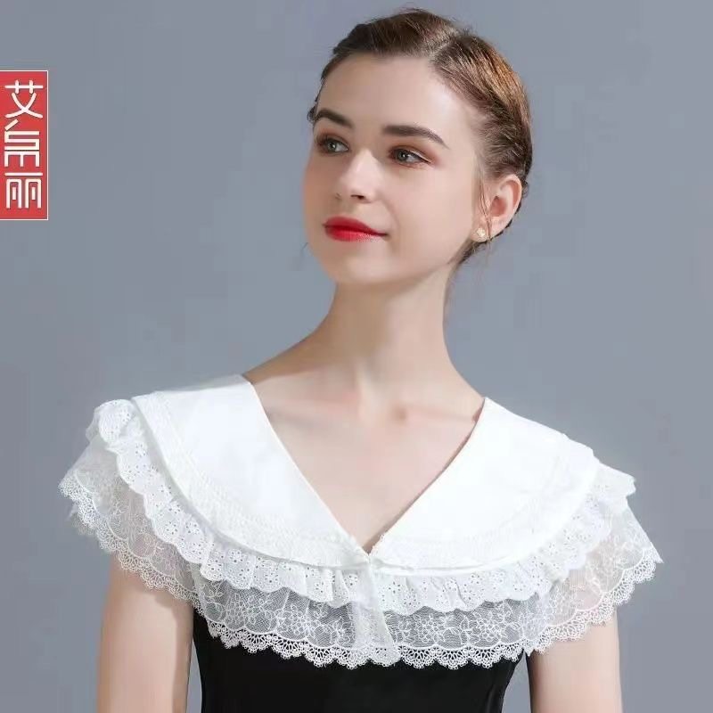 纯棉蕾丝镂空小披肩女春夏外搭短款防晒沙滩配裙子配吊带薄款披肩