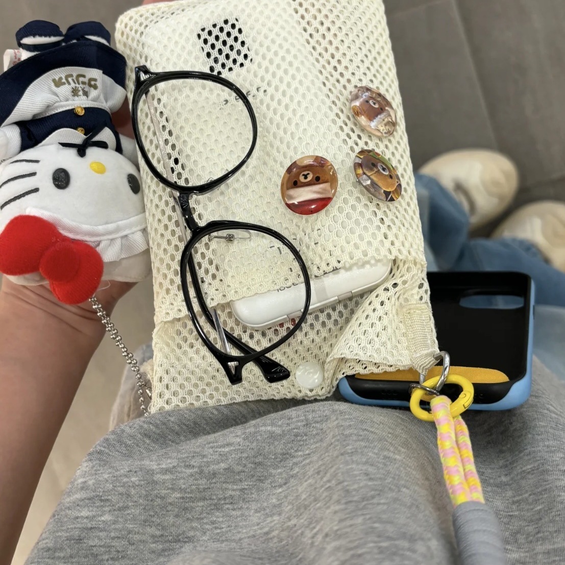 一佳杂货屋网纱小包手机包零钱包耳机包证件包收纳包单肩斜挎包
