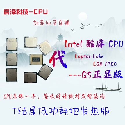 13代酷睿I513400T 13500T13600T I7 13700T I9 13900T QS正显CPU