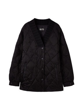 uti尤缇2025冬季新款国风提花新中式菱格保暖羽绒服女UK420603490