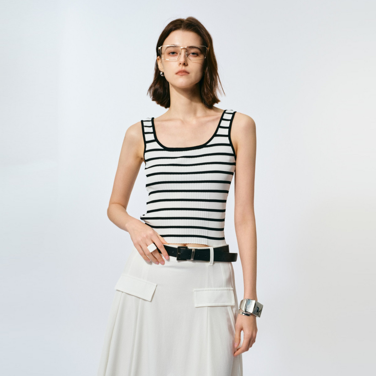 uti大U领背心女双面两穿内搭