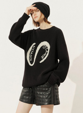 uti尤缇2025冬季新款慵懒风宽松套头休闲毛衣女针织衫UL4D1192190