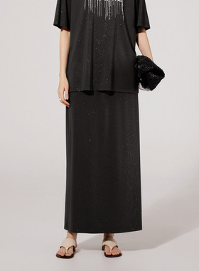 uti尤缇2025夏季新款 宽松直筒休闲半身裙女显瘦长裙UL2D0391483