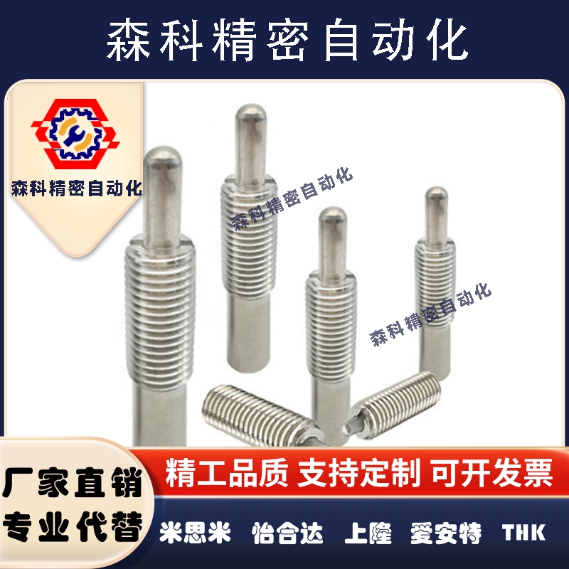 ZAP01不锈钢弹性销PJLW12-15/16-10弹簧柱塞顶丝伸缩定位柱锁螺丝