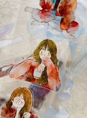 dingding海马森林分装YL62超治愈造景人物装饰素材胶带