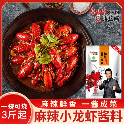 晓飞歌小龙虾调料潜江油焖大虾秘制酱麻辣虾尾调料龙虾酱底料商用