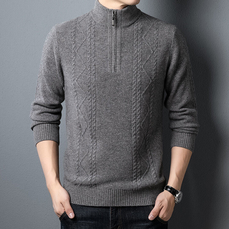 恒源祥羊毛衫男中年加厚拉链领针织衫2025春秋100纯羊毛爸爸毛衣,男装,针织衫/毛衣,淘宝优惠券,粉丝福利购,淘宝优惠卷