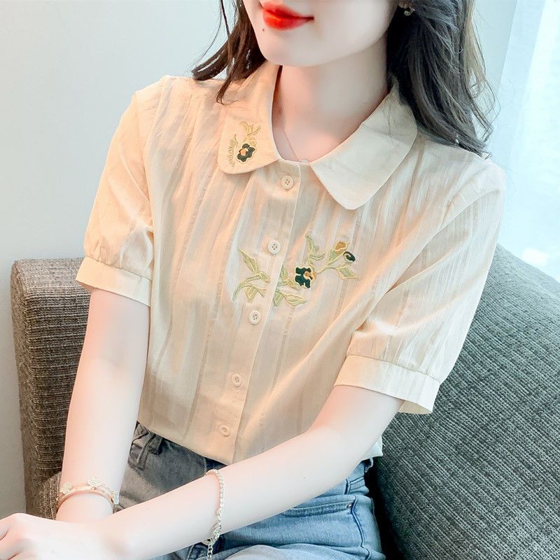 夏装2025年新款时尚纯棉衬衣女