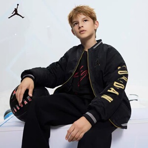 JORDAN儿童装男童棉服2025秋冬新款中大童棉衣潮酷外套JD2212006
