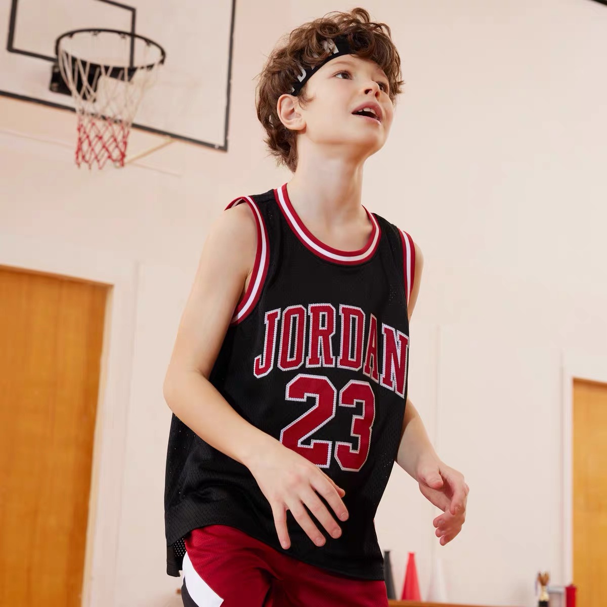 JORDAN童装儿童背心男童篮球服上衣夏季大小童排汗吊带JD2122087童装/婴儿装/亲子装背心吊带原图主图