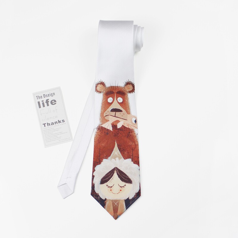 非设计布生活  时尚领带英伦范 新郎礼带正装休闲领带 熊.鱼.孩子