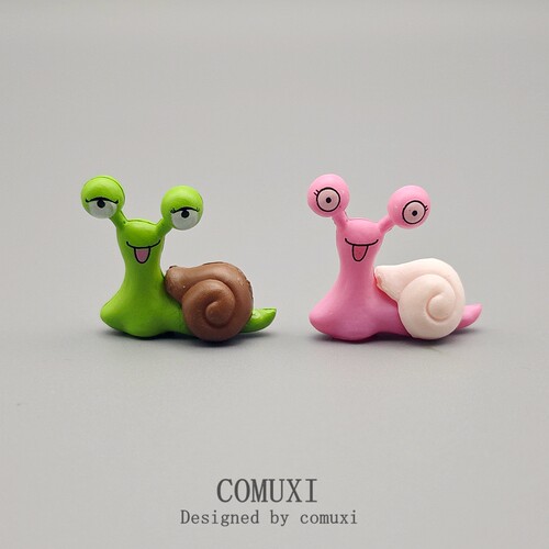 微缩小号蜗牛公仔手办玩偶摆件