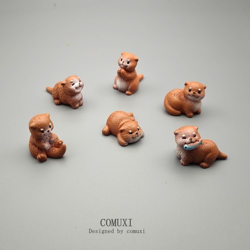 迷你卡通可爱小水獭公仔