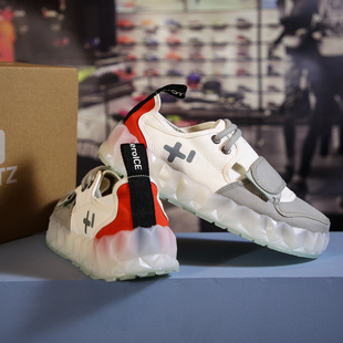 OTZ丑萌小白鞋男女板鞋秋冬新品魔术贴丑鞋低帮果冻鞋美国潮牌