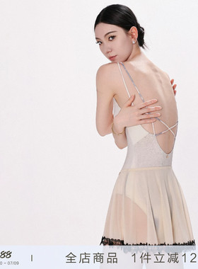 danzbaby芭蕾舞服女练功服体操服成人形体服无袖绑带美背体服B358