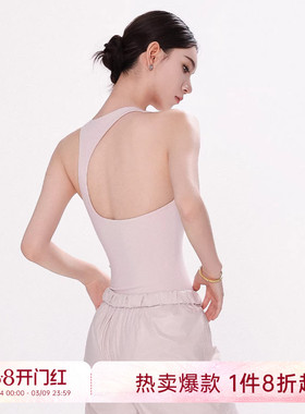 danzbaby芭蕾舞服瑜伽女成人形体服体操服练功服深v露背体服B352