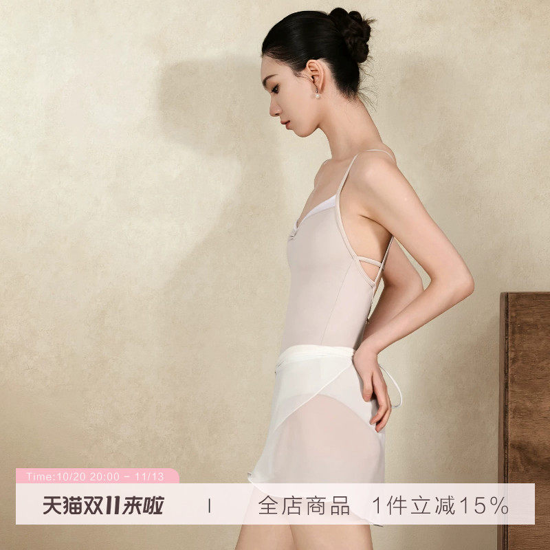 danzbaby芭蕾舞服成人形体服女瑜伽服吊带体操露背练功体服B411