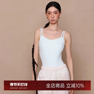 danzbaby芭蕾舞服成人舞蹈体操服女瑜伽练功服双肩带吊带体服B401