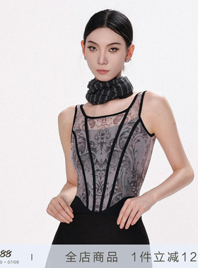 danzbaby芭蕾舞练功服舞蹈体操服连体艺考成人网纱印花体服B213