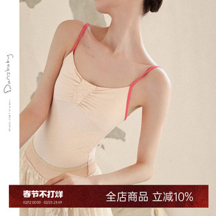 danzbaby芭蕾舞服练功体服成人形体服吊带舞服露背交叉带体服B348