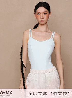 danzbaby芭蕾舞服成人舞蹈体操服女瑜伽练功服双肩带吊带体服B401