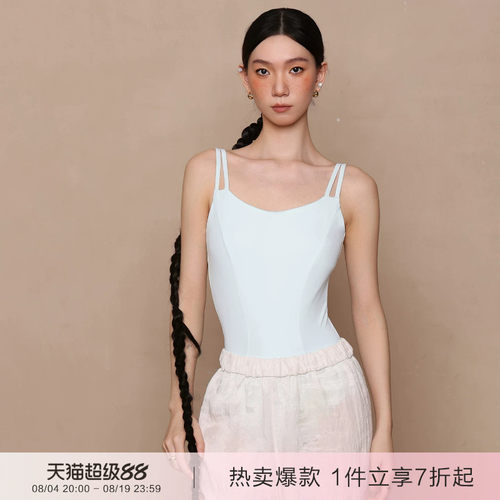 danzbaby芭蕾舞服成人舞蹈体操服女瑜伽练功服双肩带吊带体服B401