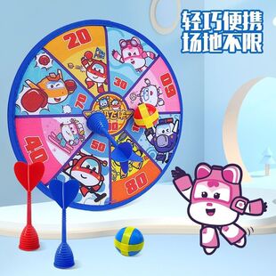 超级飞侠飞镖套装儿童投掷玩具安全吸盘射击镖靶室内家用亲子互动