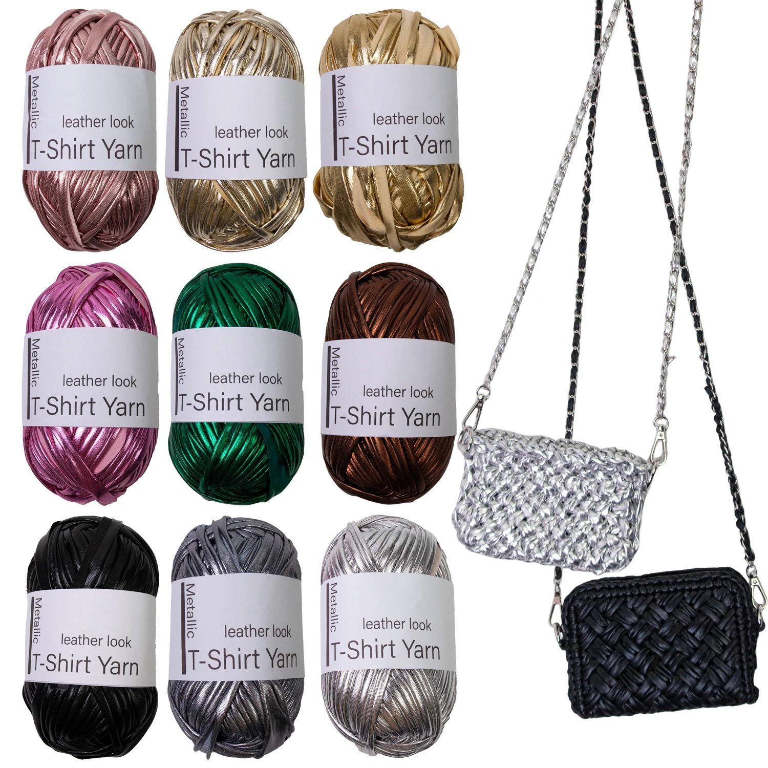 100g/Roll Metallic Cloth Fabric Yarn for DIY Bag Shoes Knitt