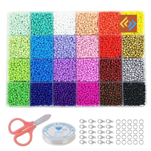 3mm Seed Bead Box Crystal Charm Beads For Jewelry Making Bra