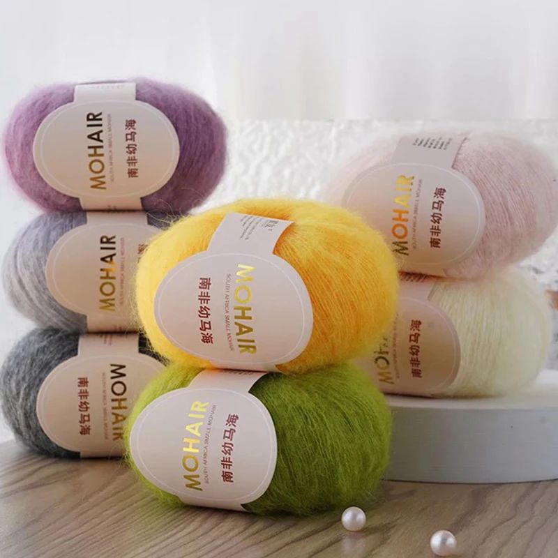 25g/Roll Mohair Yarn Milk Baby Soft Knitting Wool Crochet Ya