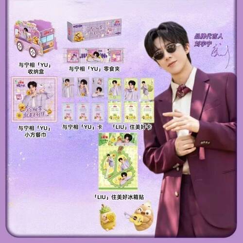 刘宇宁零食代言二创周边亚克力冰箱贴零精美创意收纳盒收藏礼物