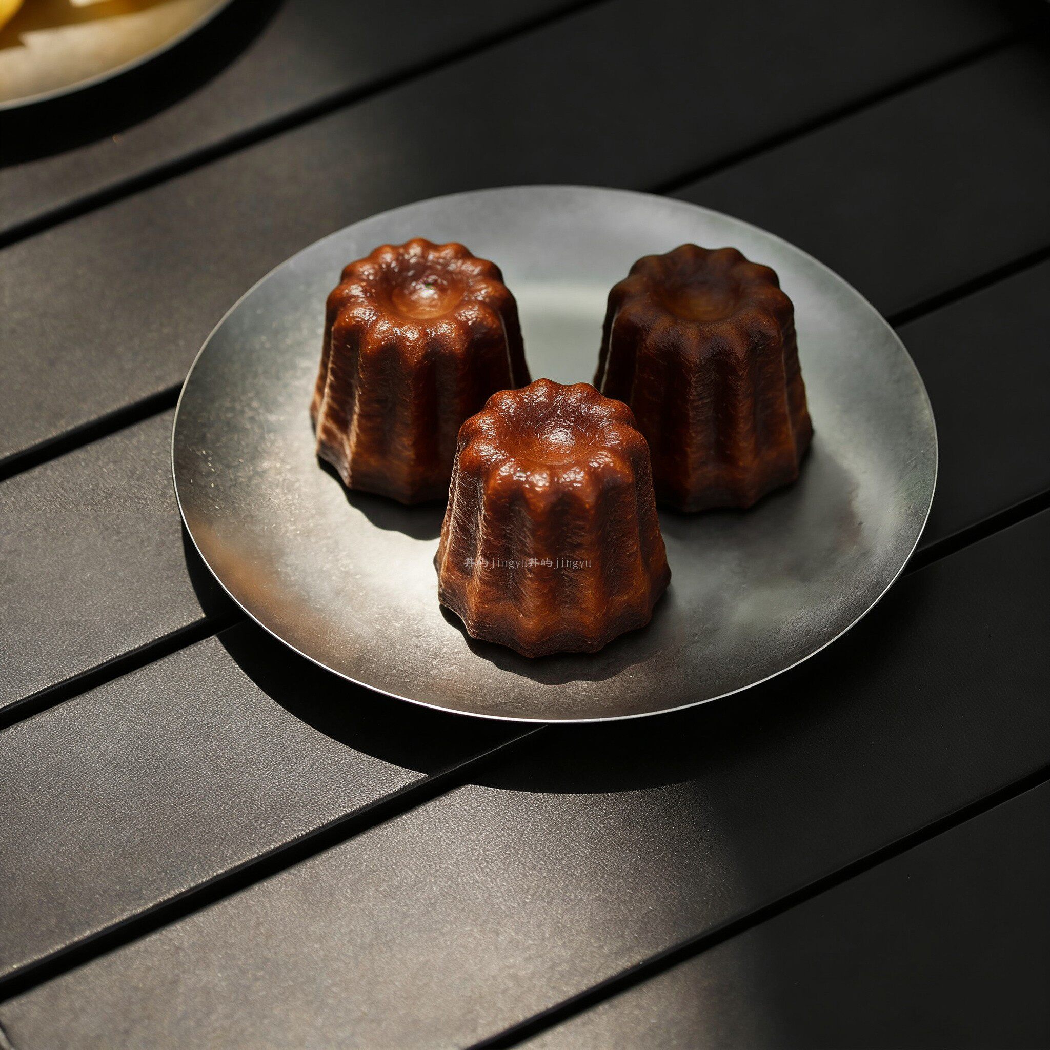 ins网红可露丽碟子304不锈钢复古做旧甜品盘子简约银色蛋糕盘圆形